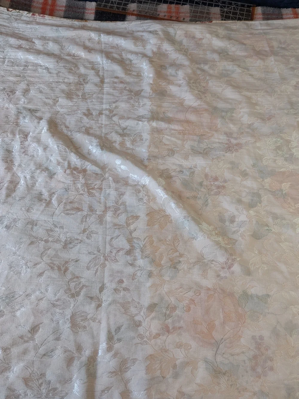 Autumn Harvest Pumpkin Print Cream/Orange Tablecloth 54x98